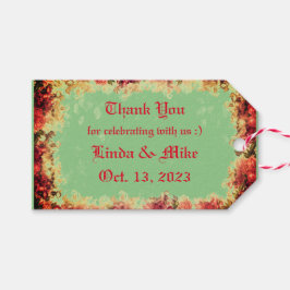 お礼 – バラ – お願い ギフトタグ