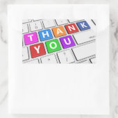 ***お礼****パソコン式ステッカー 長方形シール (バッグ)