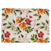 お礼 – パーソナライズされたエレガントスタイリッシュフローラ ラージペーパーバッグ (裏面)