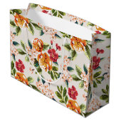 お礼 – パーソナライズされたエレガントスタイリッシュフローラ ラージペーパーバッグ (裏面アングル)