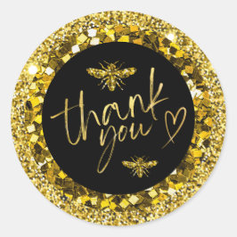 お礼 ビジネス エレガント ブラック ゴールド ラウンドシール