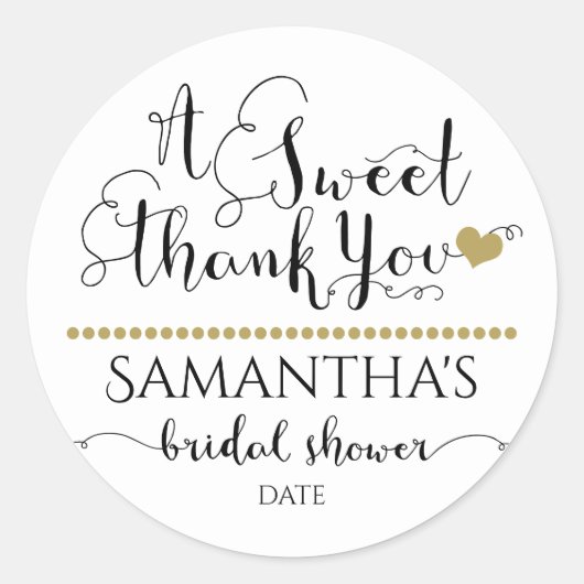 お礼 |ブライダルシャワーシール ラウンドシール (正面)