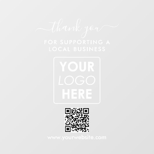 お礼 ローカルビジネス ロゴ ブランディング ウェルカム ウィンドウサイン (シート)