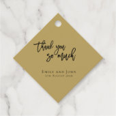 お礼/名前/メッセージ結婚のダイヤモンド金ゴールド フェイバータグ (正面)