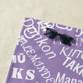 お礼 – 数々の言語 – 国際的 World - ビーチタオル (インサイチュ)