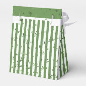 お礼 – 緑/白シンプル色のストライプパターン フェイバーボックス (裏面サイド)