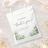 お礼 | Greenery Eucalyptus 結婚's フェイバーバッグ (クリップ留めされた状態)