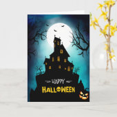 お祈りのハッピーハローウィン カード (黄色い花)