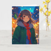 お祈りクリスマス カード (黄色い花)