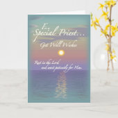 お祈り司祭 カード (黄色い花)