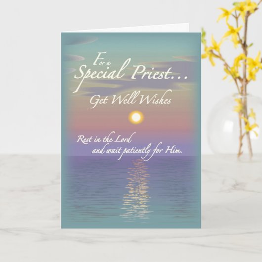 お祈り司祭 カード (黄色い花)