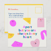 お祖母さん/お祖父さんへの特別なカード ポストカード (正面/裏面)