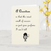 お祝いおもしろいの詩の質問 カード (黄色い花)