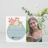 お祝いがいっぱい フラワーパーティーの招待状 招待状 (スタンド正面)