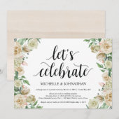 お祝いしよう、ふたりの結婚式のお知らせ 招待状 (正面/裏面)