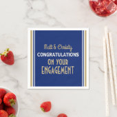 お祝いしよう！オーダーメイドの婚約パーティー用ナプキン スタンダードカクテルナプキン (インサイチュ)