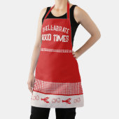 お祝いしよう！カジュアルなシーフードのギンガム エプロン (インサイチュ)