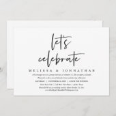 お祝いしよう、カジュアルな結婚式前撮りパーティー 招待状 (正面/裏面)