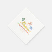 お祝いしよう シェル ブラidal Shower スタンダードカクテルナプキン (角)