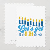 お祝いしよう！ハヌカ― フラット グリーティング カード (正面/裏面)