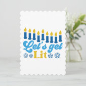 お祝いしよう！ハヌカ― フラット グリーティング カード (スタンド正面)