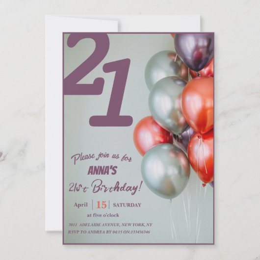 お祝いしよう！：パーソナライズされたパーティーの招待状 招待状 (正面)