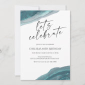 お祝いしよう、ミニマルな誕生日、どんな年齢でも、 招待状 (正面)