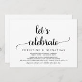 お祝いしよう、モダンラスティックウェディングエロープメント 招待状 (正面/裏面)