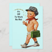 お祝いしよう！レトロな退職パーティーの招待状 招待状 (正面/裏面)