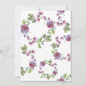 お祝いしよう ワイルドフラワーの水彩画 レセプション 招待状 (裏面)