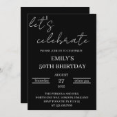 お祝いしよう 招待状テンプレート 編集可能なサプライズ 招待状 (正面/裏面)