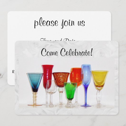 お祝いしよう 招待状 (正面/裏面)