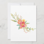 お祝いしよう 私たちとペイントされた花のウェディングレセプション 招待状 (裏面)