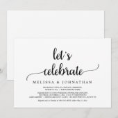 お祝いしよう!素朴なウェディングエロープメントパーティー 招待状 (正面/裏面)