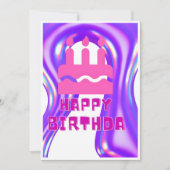 お祝いしよう！ 誕生日パーティーにご招待 招待状 (正面)