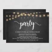 お祝いしよう、農村のウェディングエロープメントパーティー 招待状 (正面/裏面)