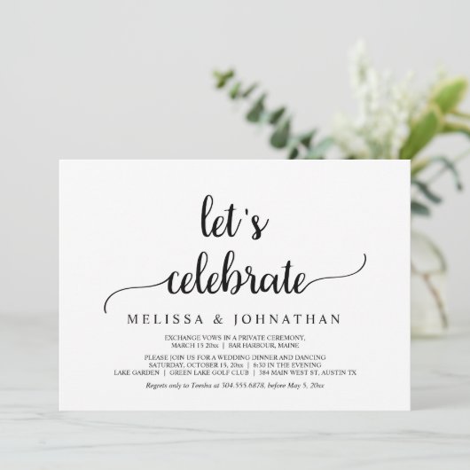 お祝いしよう！農村風ウェディングエロープメントパーティー 招待状 (スタンド正面)