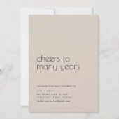 お祝いしよう 長年のシンプルな退職パーティー 招待状 (正面)