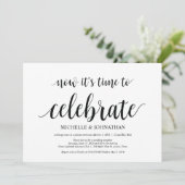 お祝いする時間です、結婚式の秘密結婚招待状 招待状 (スタンド正面)