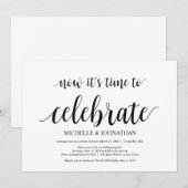 お祝いする時間、結婚式の駆け落ち招待状 招待状 (正面/裏面)