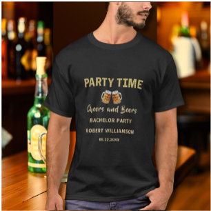 お祝いとビール オーダーメイドの独身最後の夜 Tシャツ