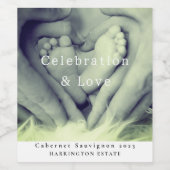 お祝いとラブカスタムワインラベル ワインラベル (シングルラベル)