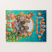 お祝いと私のカスタムクリスマスジンジャーブレッド ジグソーパズル (横)