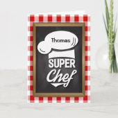 お祝いによってすごいシェフ、料理用の学校の卒業生 カード (正面)