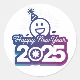 お祝いに固執Happy New Year Stickers ラウンドシール