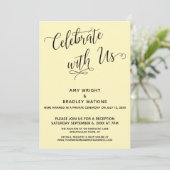 お祝いに Elegant Yellow Reception-Only を共に 招待状 (スタンド正面)