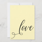 お祝いに Elegant Yellow Reception-Only を共に 招待状 (裏面)