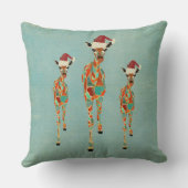 お祝いのこはく色及び紺碧のキリンの   枕 (裏面)