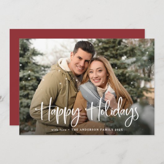 お祝いのご家族写真 シーズンカード (正面/裏面)