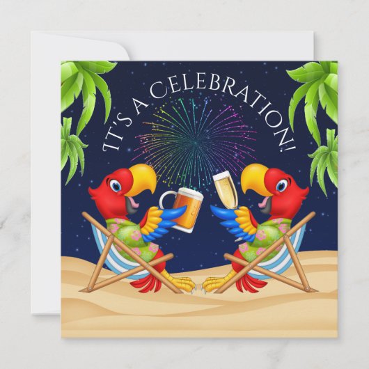 お祝いのご招待 招待状 (正面)